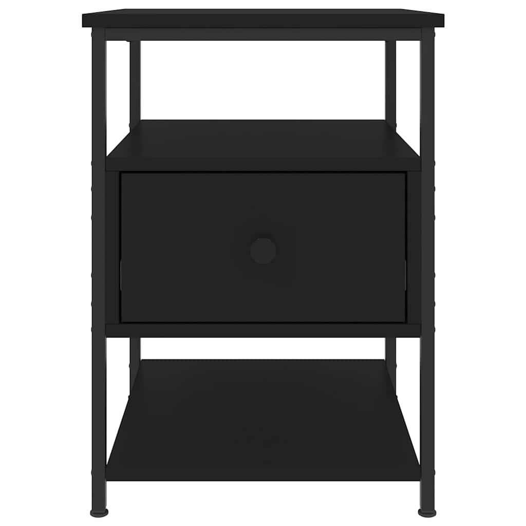 vidaXL Noptiere, 2 buc., negru, 40x42x56 cm, lemn compozit