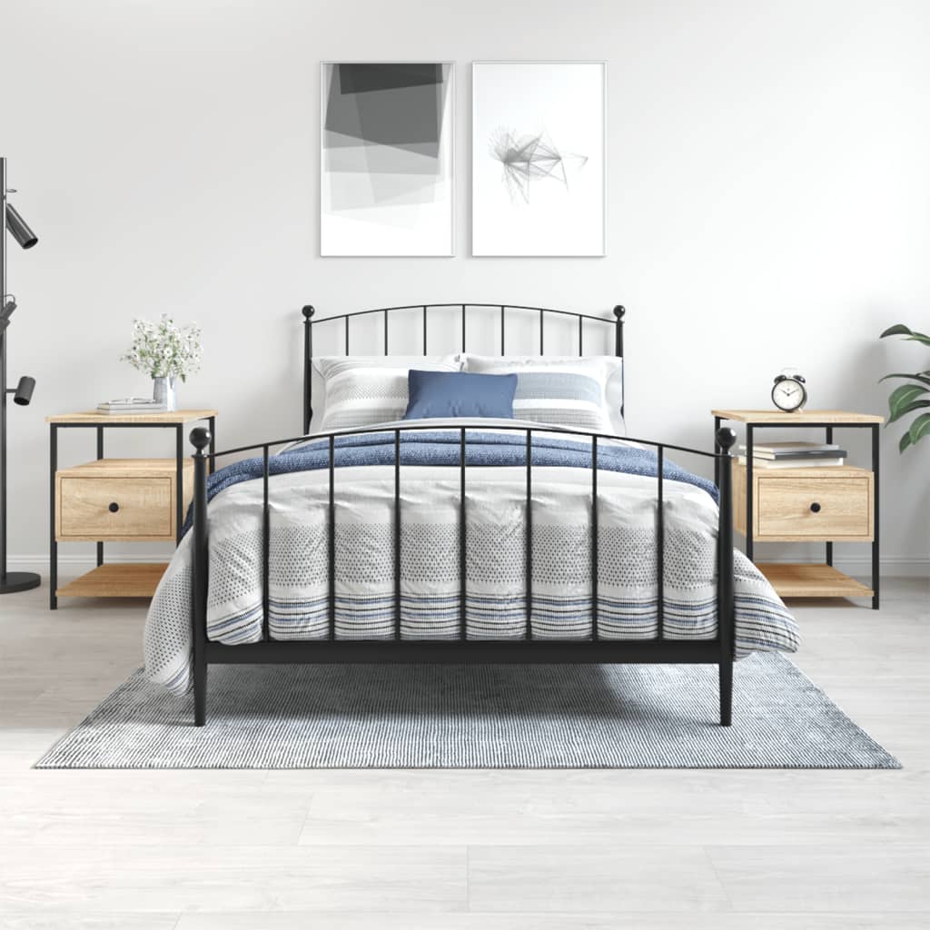 vidaXL Noptiere, 2 buc., stejar sonoma, 40x42x56 cm, lemn compozit