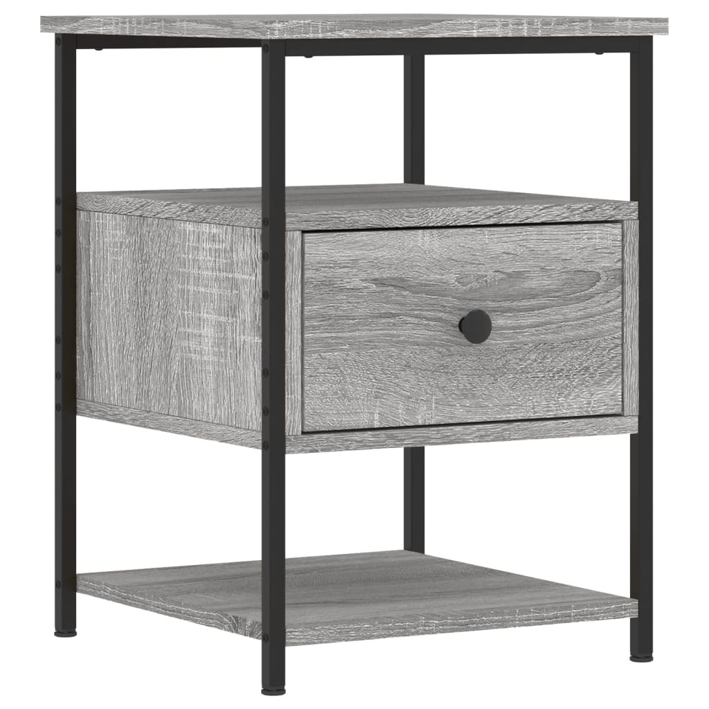 vidaXL Noptiere, 2 buc., gri sonoma, 40x42x56 cm, lemn compozit vidaXL Noptiere, 2 buc., gri sonoma, 40x42x56 cm, lemn compozit