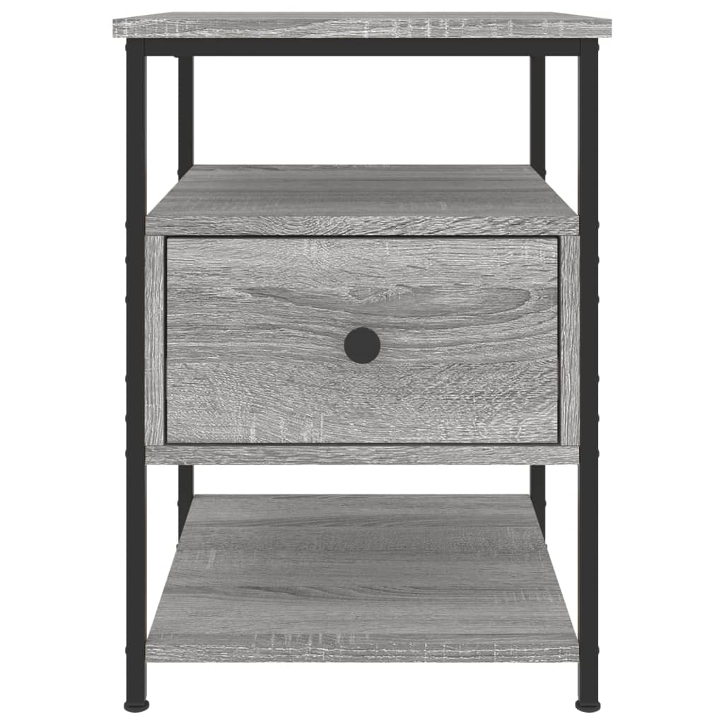 vidaXL Noptiere, 2 buc., gri sonoma, 40x42x56 cm, lemn compozit vidaXL Noptiere, 2 buc., gri sonoma, 40x42x56 cm, lemn compozit