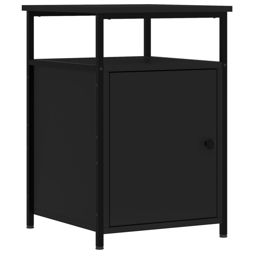 vidaXL Noptiere, 2 buc., negru, 40x42x60 cm, lemn prelucrat vidaXL Noptiere, 2 buc., negru, 40x42x60 cm, lemn prelucrat