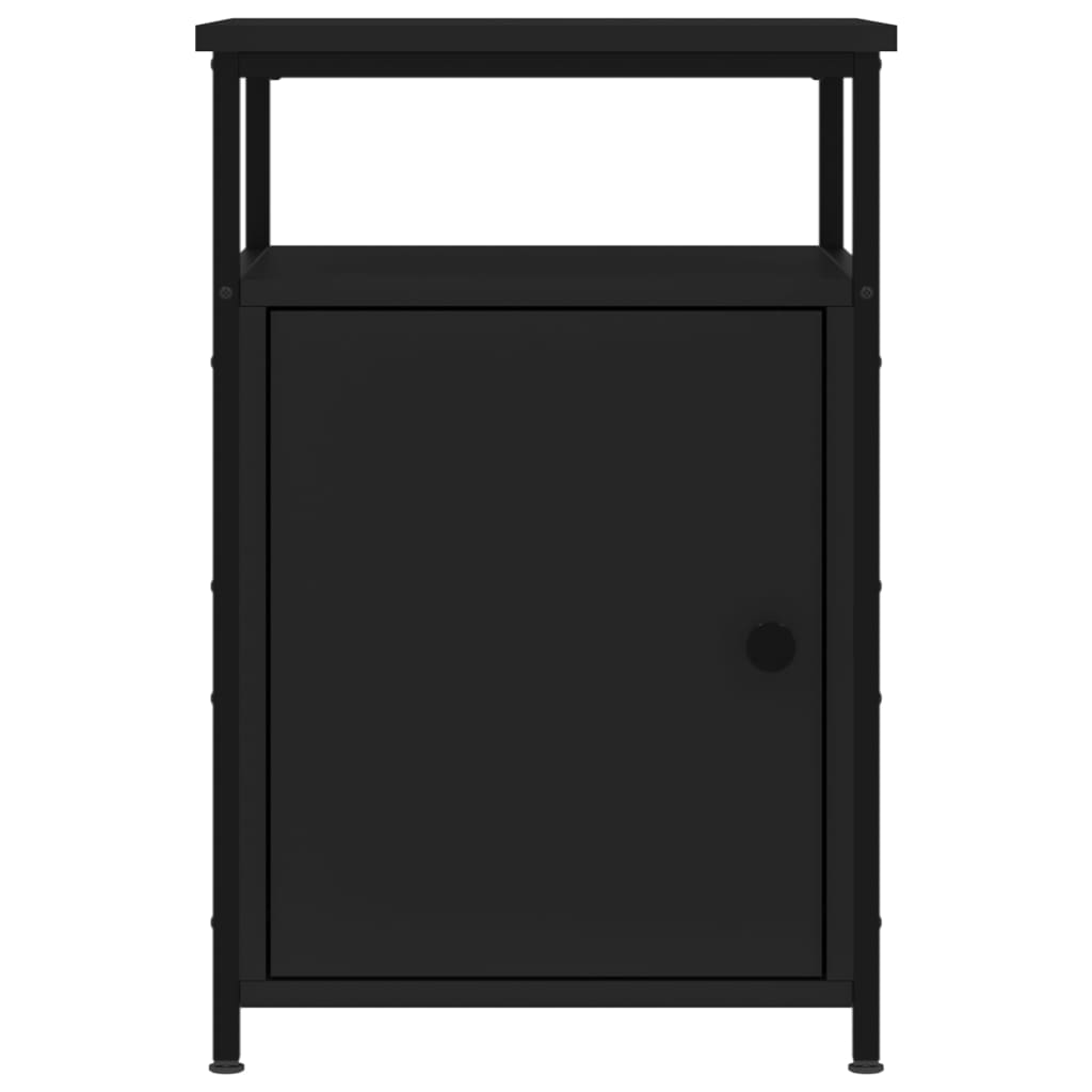 vidaXL Noptiere, 2 buc., negru, 40x42x60 cm, lemn prelucrat vidaXL Noptiere, 2 buc., negru, 40x42x60 cm, lemn prelucrat