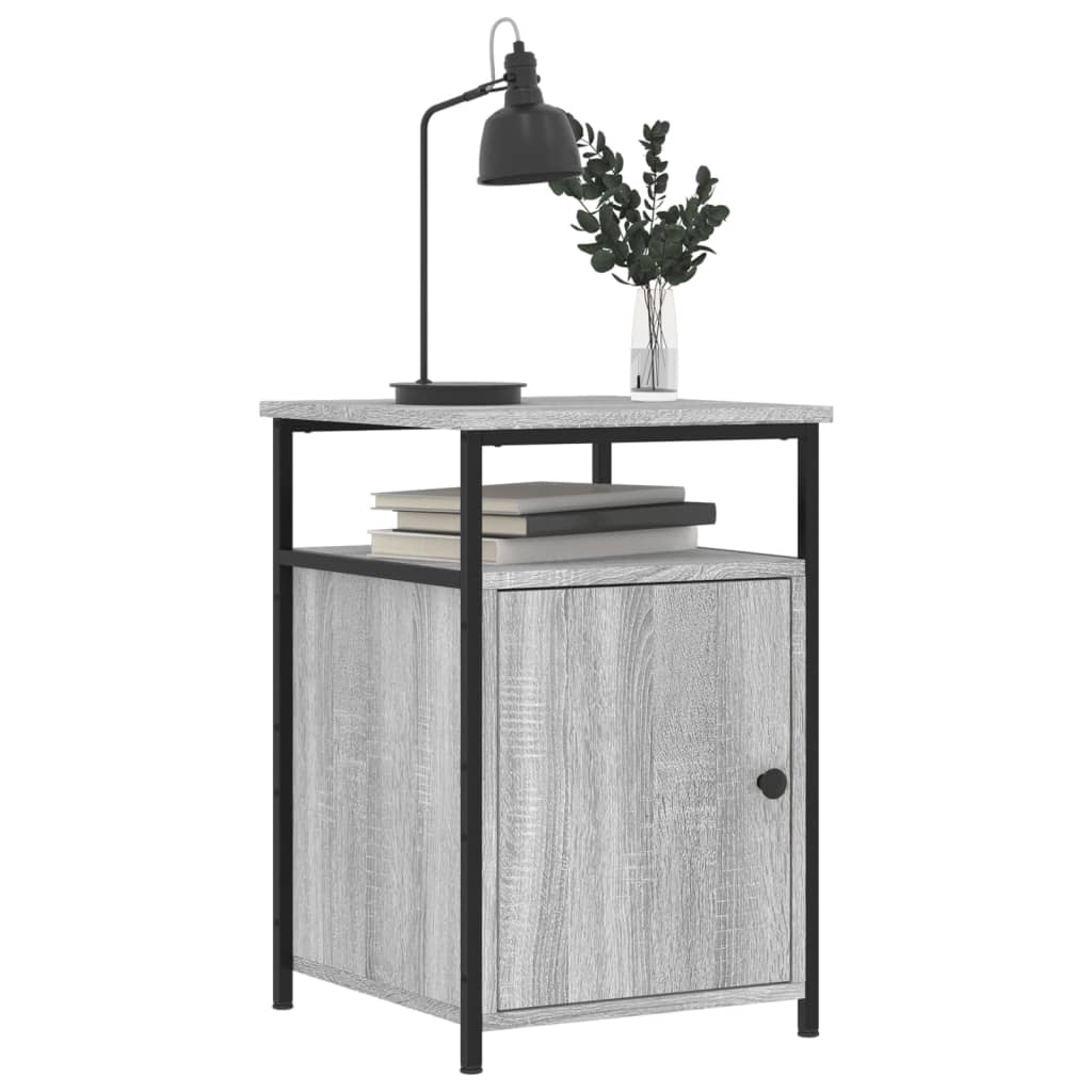 vidaXL Noptiere, 2 buc., gri sonoma, 40x42x60 cm, lemn prelucrat vidaXL Noptiere, 2 buc., gri sonoma, 40x42x60 cm, lemn prelucrat