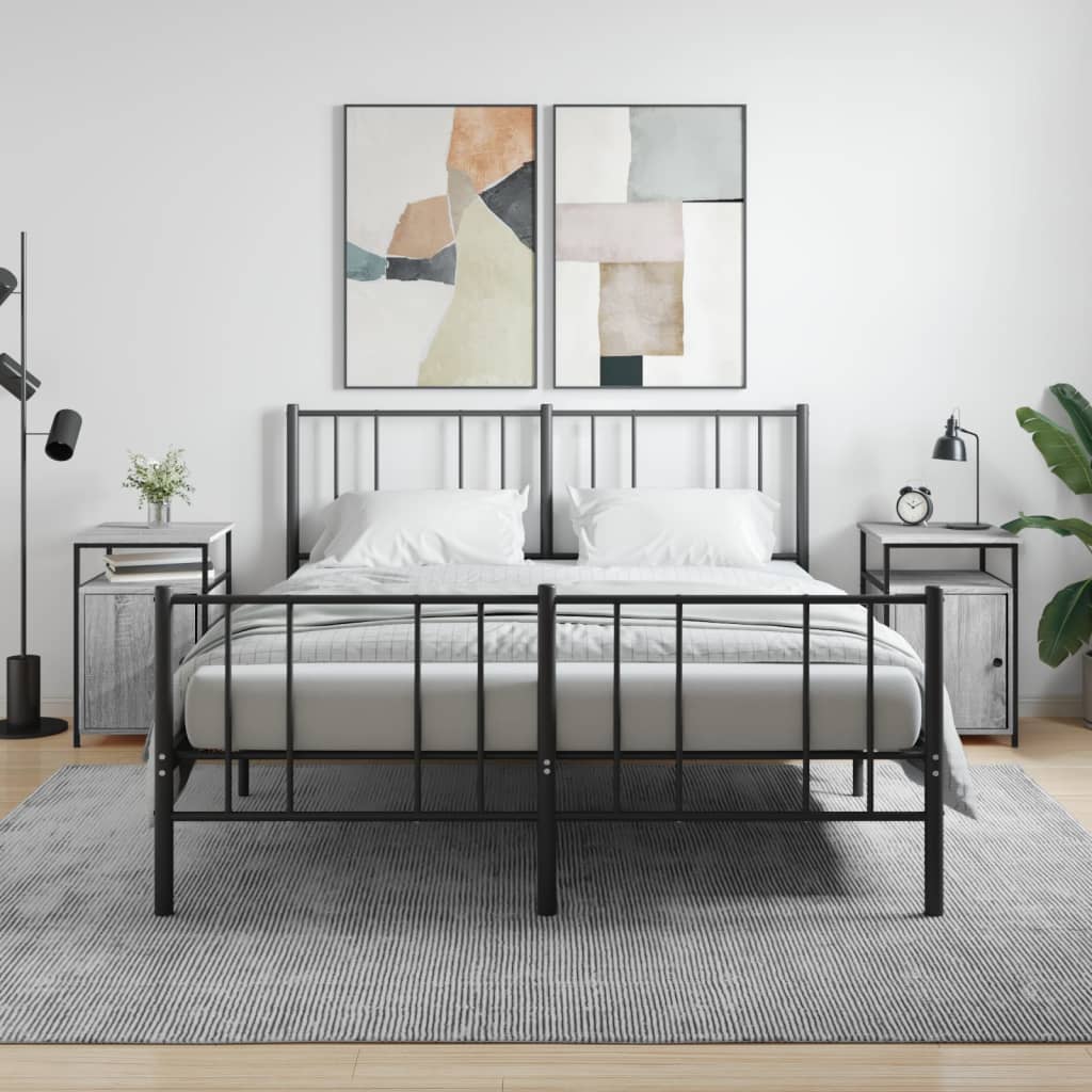 vidaXL Noptiere, 2 buc., gri sonoma, 40x42x60 cm, lemn prelucrat vidaXL Noptiere, 2 buc., gri sonoma, 40x42x60 cm, lemn prelucrat
