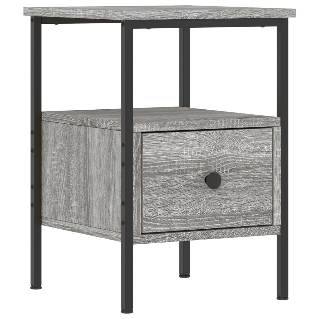 vidaXL Noptiere, 2 buc., gri sonoma, 34x36x50 cm, lemn compozit vidaXL Noptiere, 2 buc., gri sonoma, 34x36x50 cm, lemn compozit