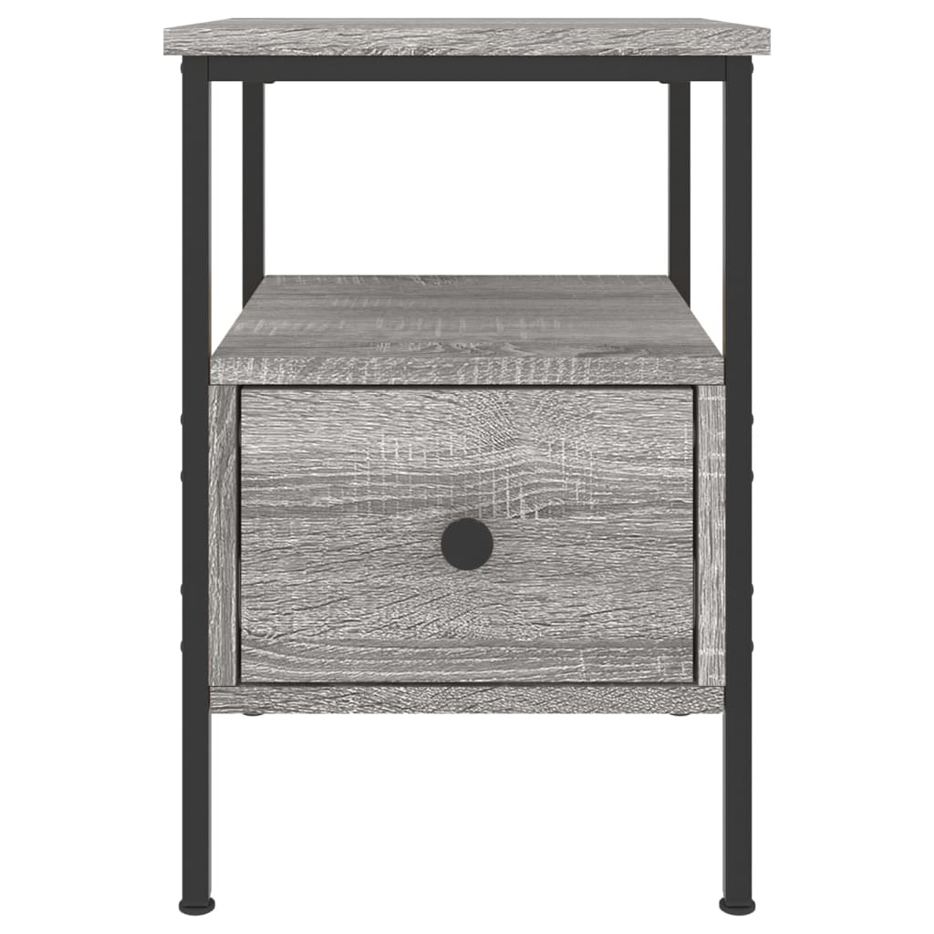 vidaXL Noptiere, 2 buc., gri sonoma, 34x36x50 cm, lemn compozit vidaXL Noptiere, 2 buc., gri sonoma, 34x36x50 cm, lemn compozit