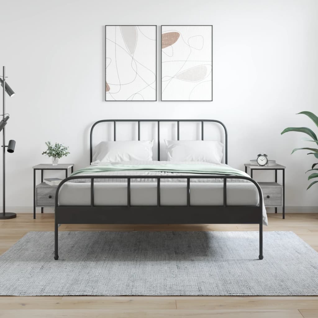 vidaXL Noptiere, 2 buc., gri sonoma, 34x36x50 cm, lemn compozit vidaXL Noptiere, 2 buc., gri sonoma, 34x36x50 cm, lemn compozit