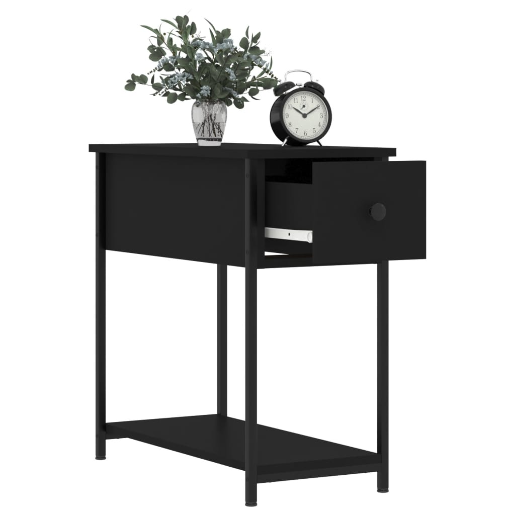 vidaXL Noptiere, 2 buc., negru, 30x60x60 cm, lemn prelucrat vidaXL Noptiere, 2 buc., negru, 30x60x60 cm, lemn prelucrat