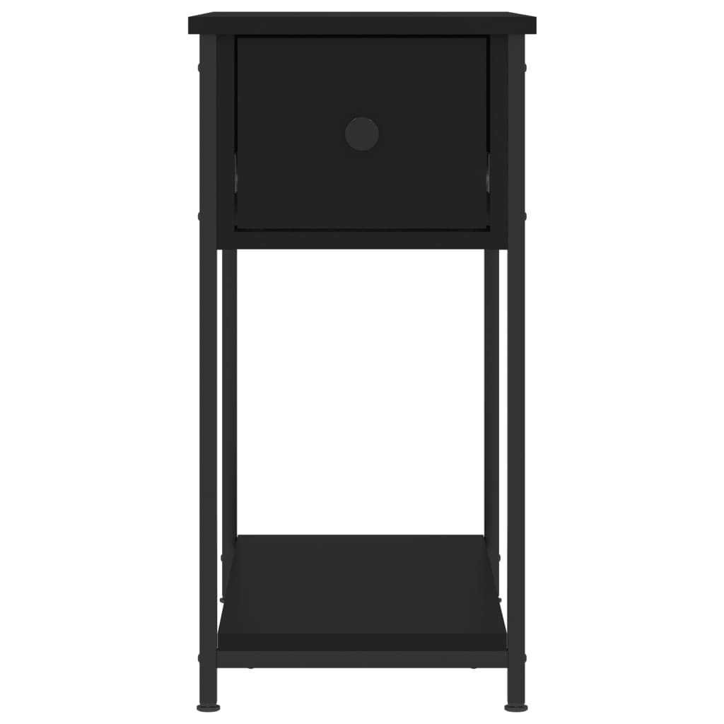 vidaXL Noptiere, 2 buc., negru, 30x60x60 cm, lemn prelucrat vidaXL Noptiere, 2 buc., negru, 30x60x60 cm, lemn prelucrat