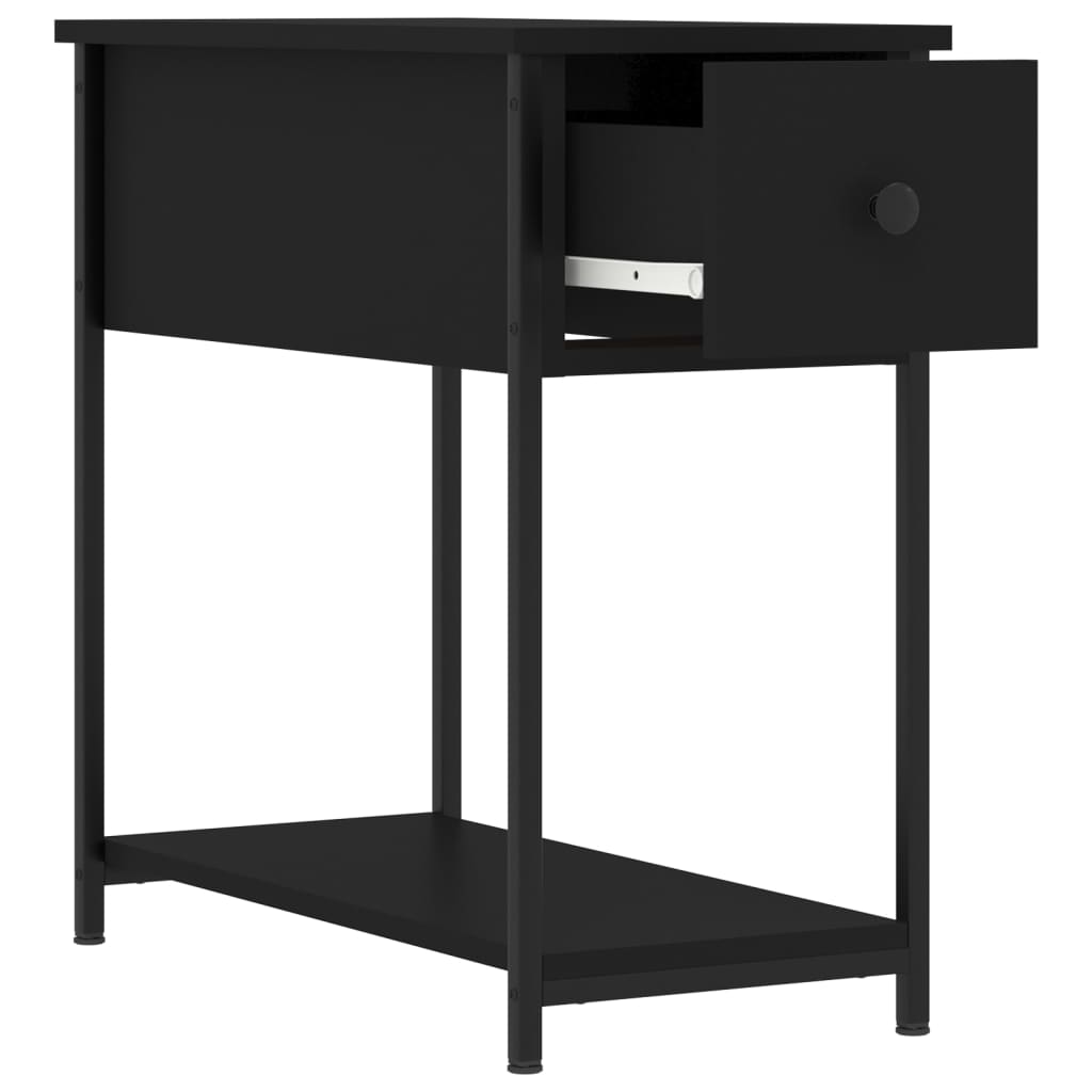 vidaXL Noptiere, 2 buc., negru, 30x60x60 cm, lemn prelucrat vidaXL Noptiere, 2 buc., negru, 30x60x60 cm, lemn prelucrat
