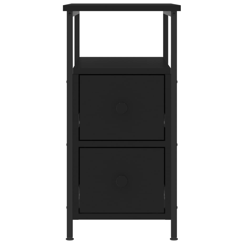 vidaXL Noptiere, 2 buc., negru, 30x60x60 cm, lemn prelucrat vidaXL Noptiere, 2 buc., negru, 30x60x60 cm, lemn prelucrat