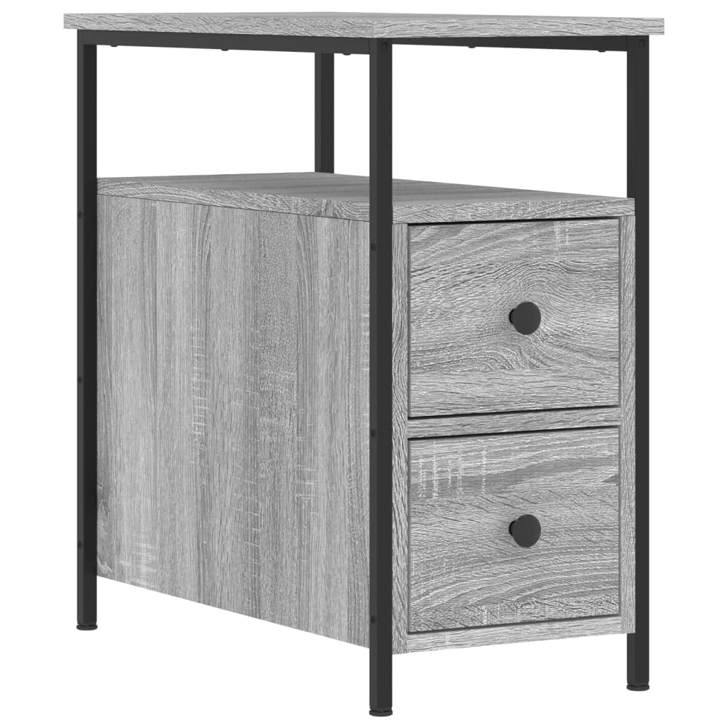 vidaXL Noptiere, 2 buc., gri sonoma, 30x60x60 cm, lemn compozit vidaXL Noptiere, 2 buc., gri sonoma, 30x60x60 cm, lemn compozit