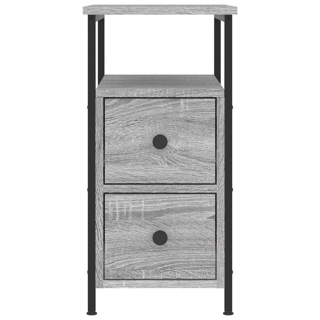 vidaXL Noptiere, 2 buc., gri sonoma, 30x60x60 cm, lemn compozit vidaXL Noptiere, 2 buc., gri sonoma, 30x60x60 cm, lemn compozit
