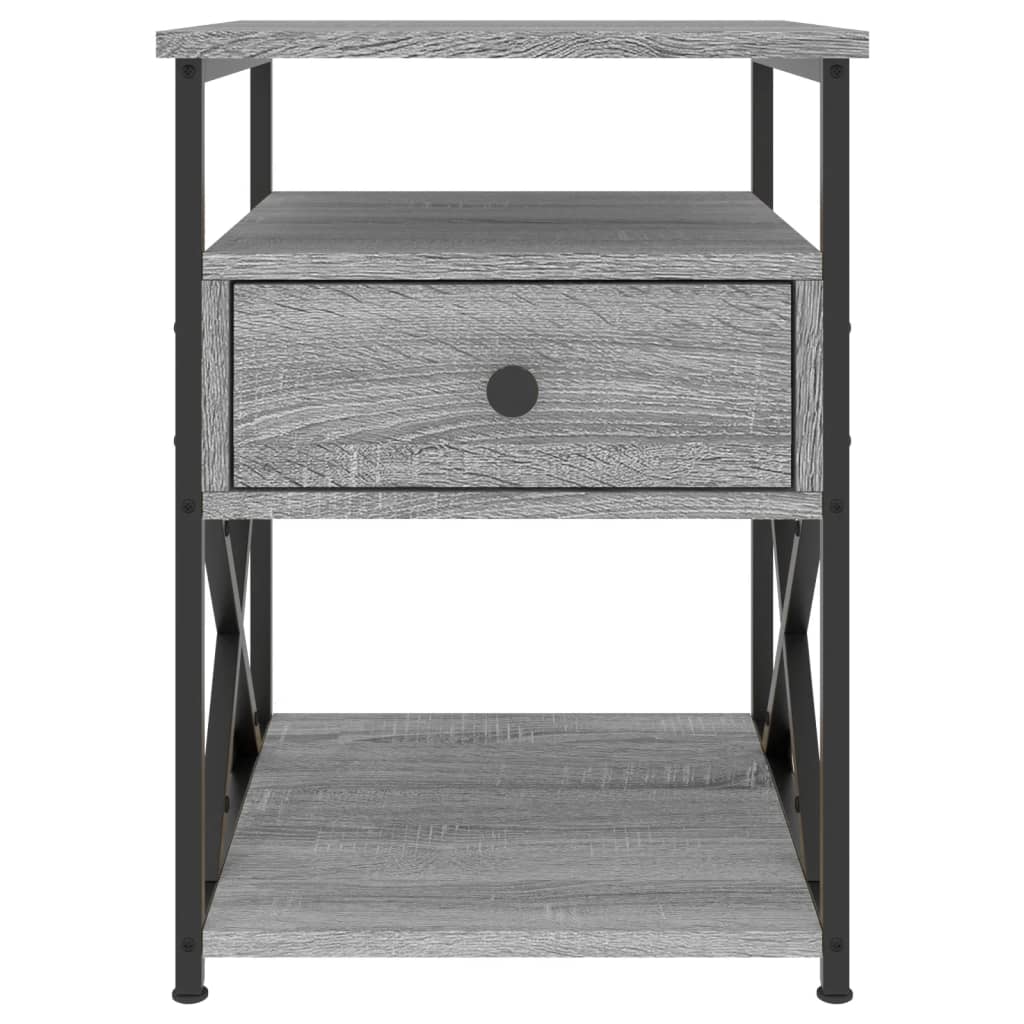 vidaXL Noptiere, 2 buc., gri sonoma, 40x42x55 cm, lemn prelucrat vidaXL Noptiere, 2 buc., gri sonoma, 40x42x55 cm, lemn prelucrat