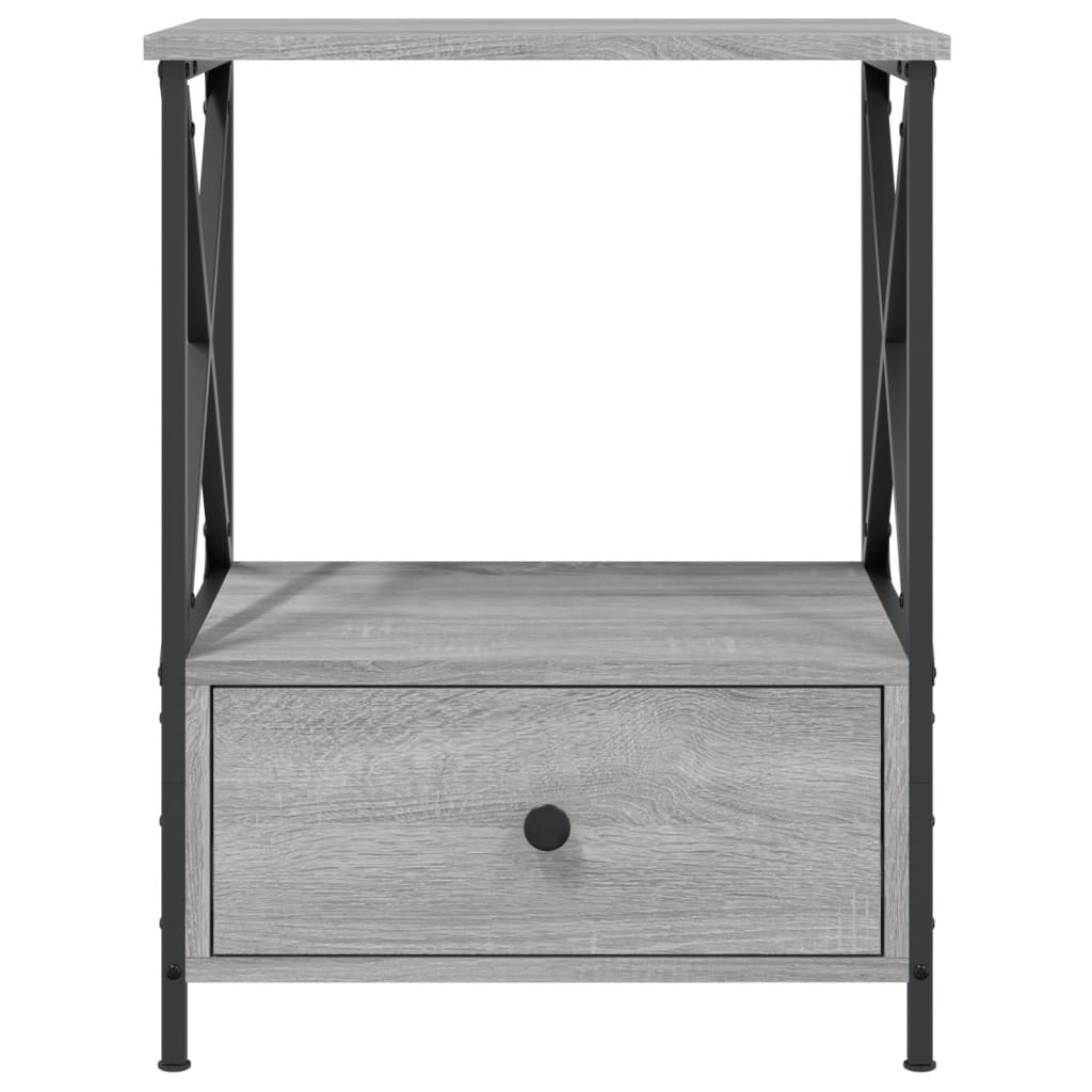 vidaXL Noptiere, 2 buc., gri sonoma, 50x41x65 cm, lemn compozit vidaXL Noptiere, 2 buc., gri sonoma, 50x41x65 cm, lemn compozit