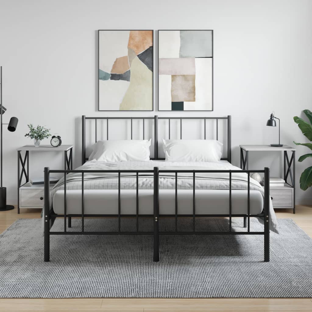 vidaXL Noptiere, 2 buc., gri sonoma, 50x41x65 cm, lemn compozit vidaXL Noptiere, 2 buc., gri sonoma, 50x41x65 cm, lemn compozit