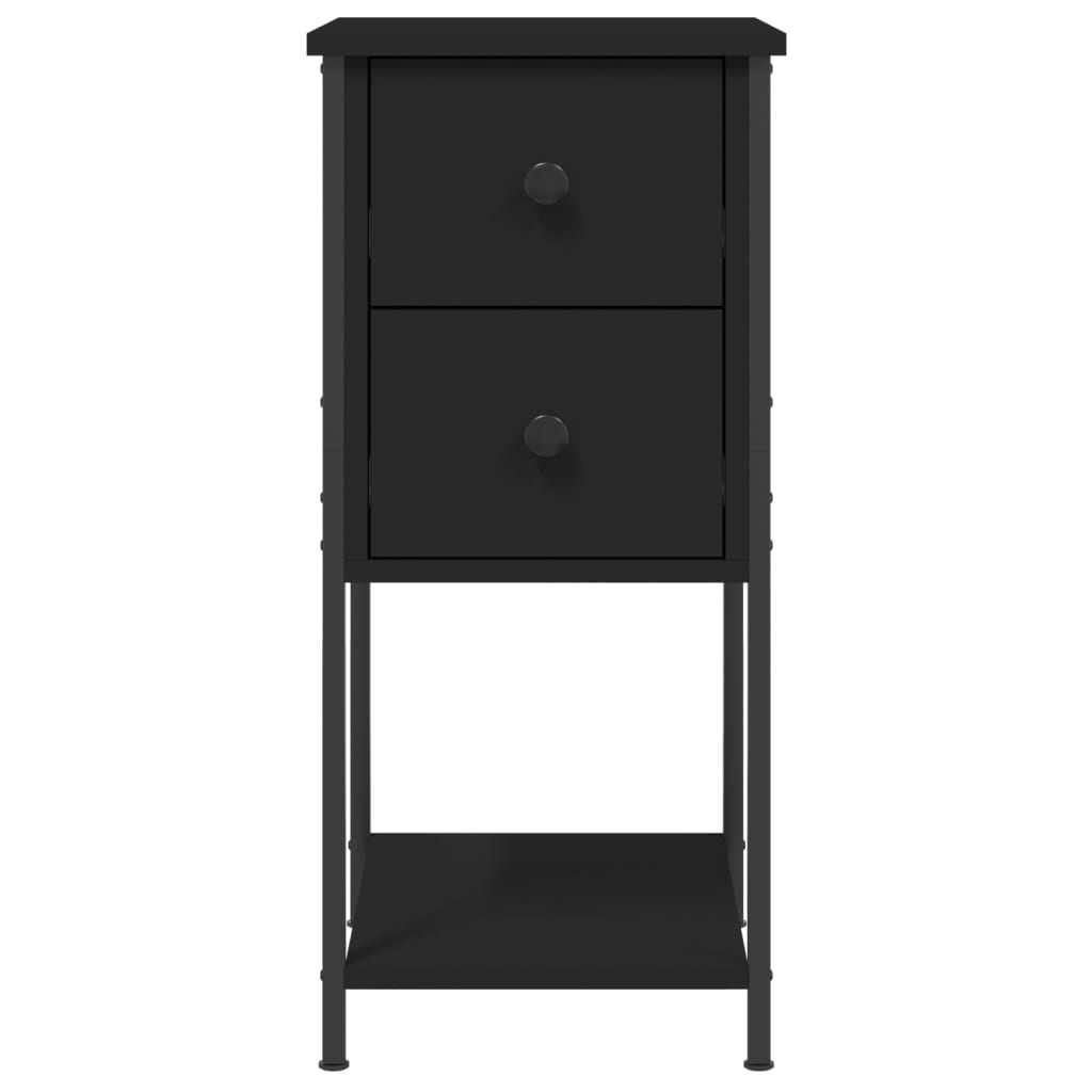 vidaXL Noptieră, negru, 32x42x70 cm, lemn compozit vidaXL Noptieră, negru, 32x42x70 cm, lemn compozit