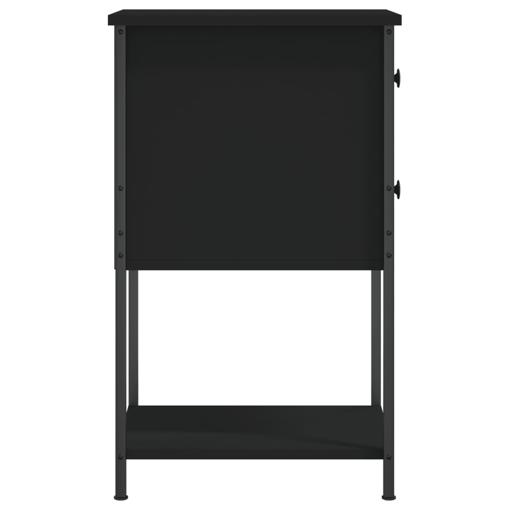 vidaXL Noptieră, negru, 32x42x70 cm, lemn compozit vidaXL Noptieră, negru, 32x42x70 cm, lemn compozit