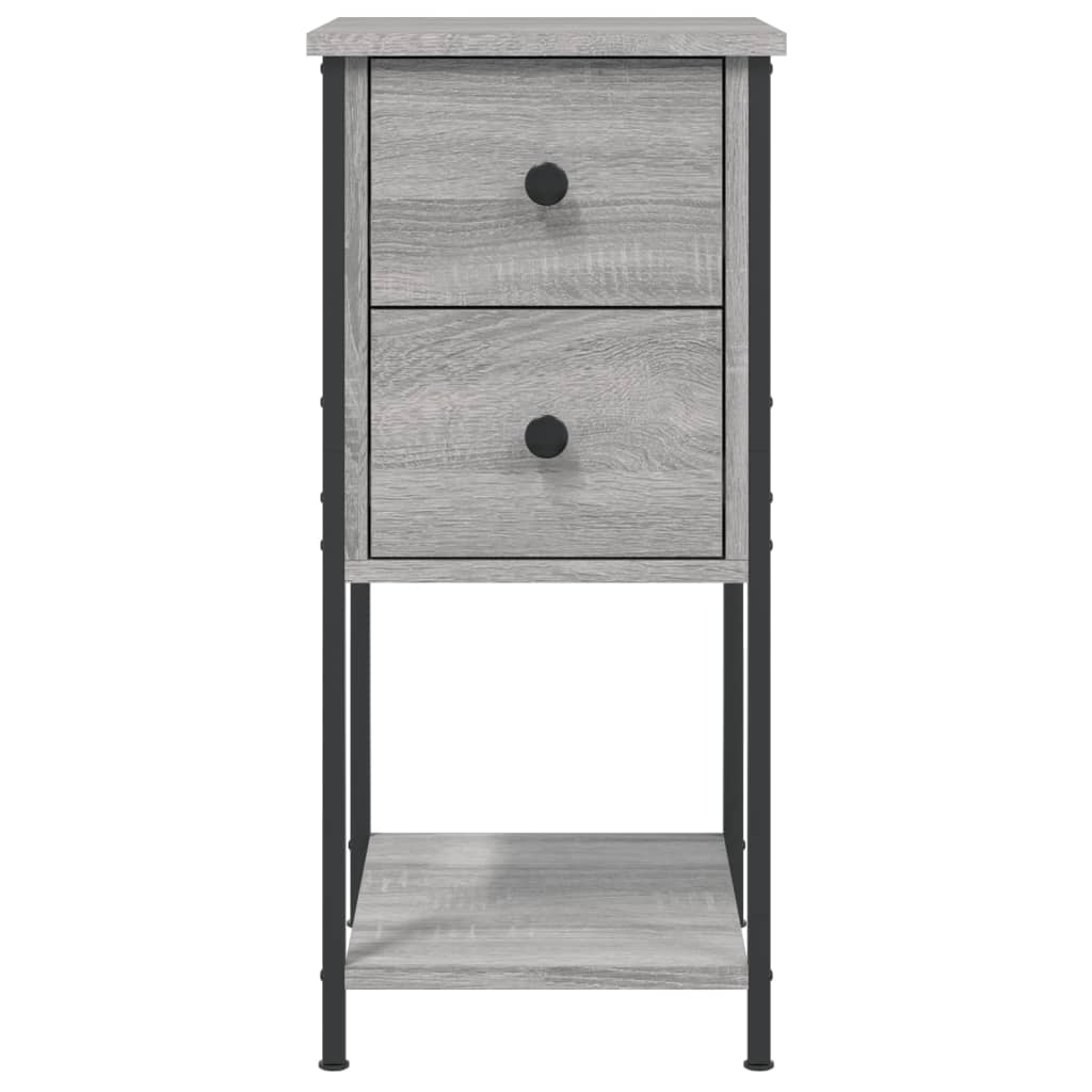 vidaXL Noptiere, 2 buc., gri sonoma, 32x42x70 cm, lemn compozit vidaXL Noptiere, 2 buc., gri sonoma, 32x42x70 cm, lemn compozit