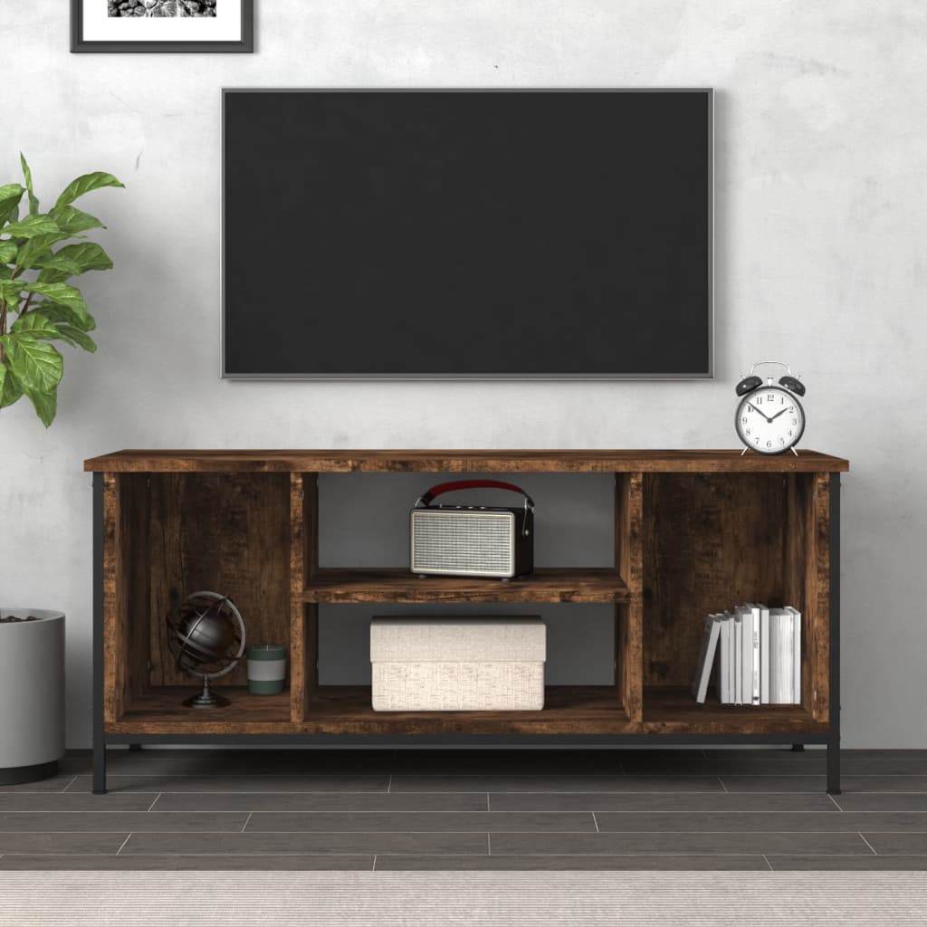 vidaXL Comodă TV, stejar afumat, 102x35x45 cm, lemn prelucrat vidaXL Comodă TV, stejar afumat, 102x35x45 cm, lemn prelucrat