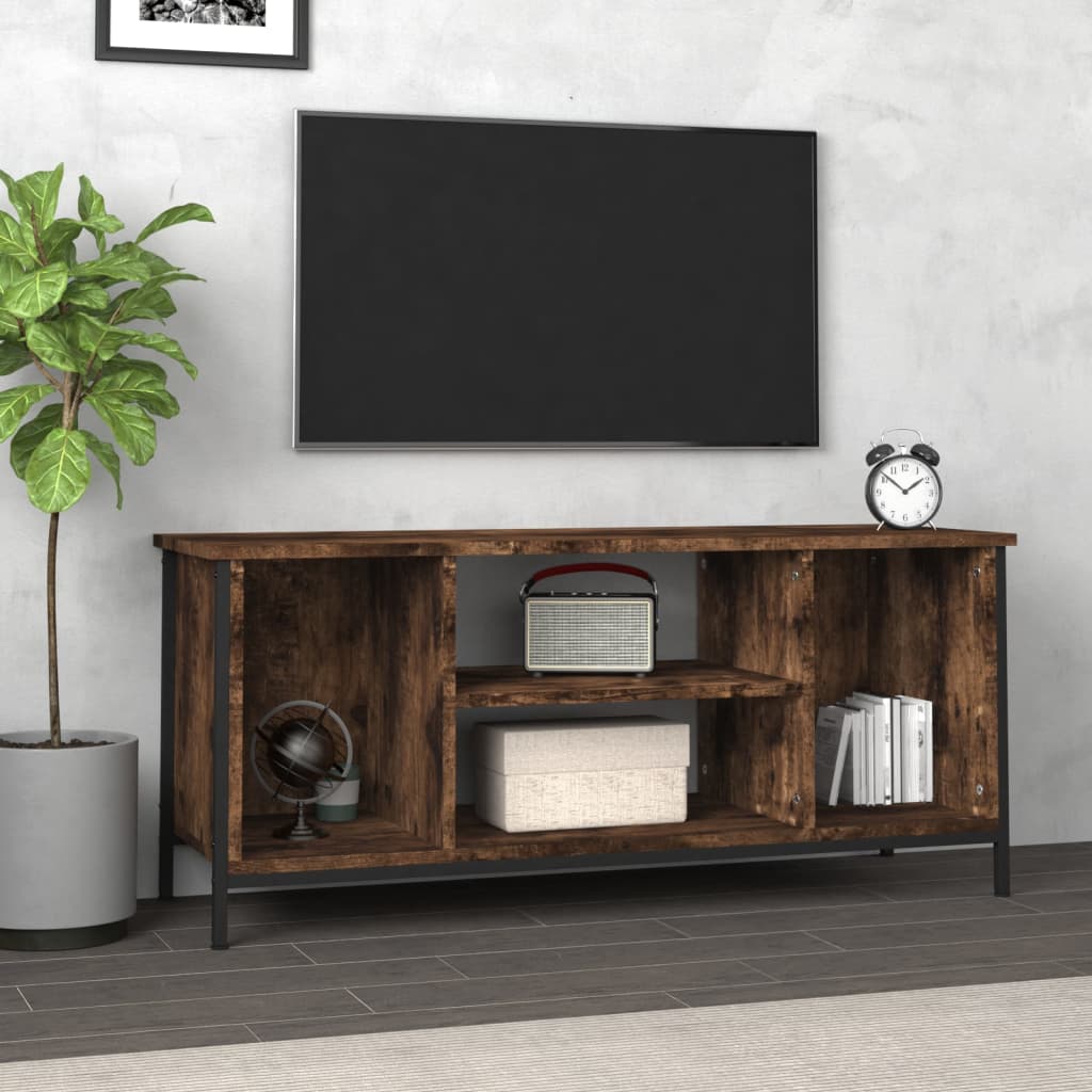 vidaXL Comodă TV, stejar afumat, 102x35x45 cm, lemn prelucrat vidaXL Comodă TV, stejar afumat, 102x35x45 cm, lemn prelucrat