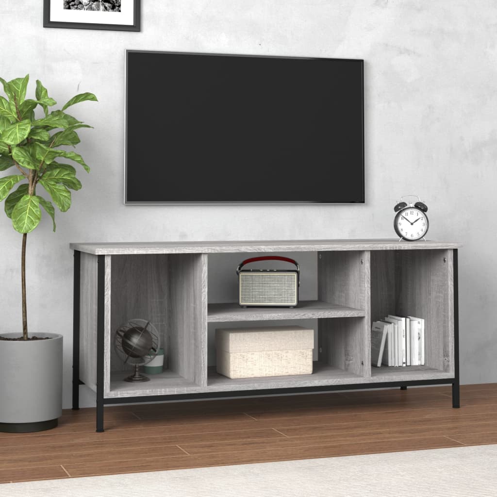 vidaXL Comodă TV, gri sonoma, 102x35x45 cm, lemn prelucrat vidaXL Comodă TV, gri sonoma, 102x35x45 cm, lemn prelucrat