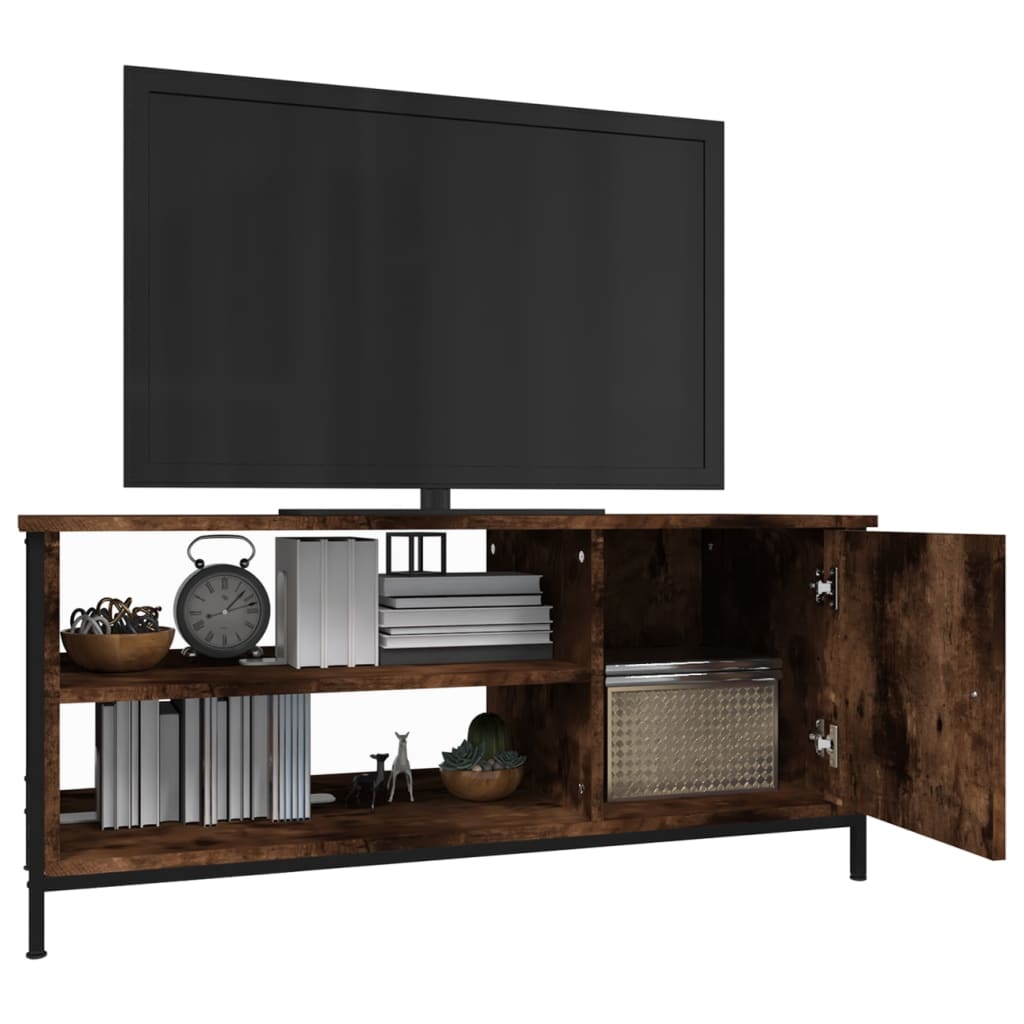 vidaXL Comodă TV, stejar fumuriu, 100x40x45 cm, lemn prelucrat vidaXL Comodă TV, stejar fumuriu, 100x40x45 cm, lemn prelucrat