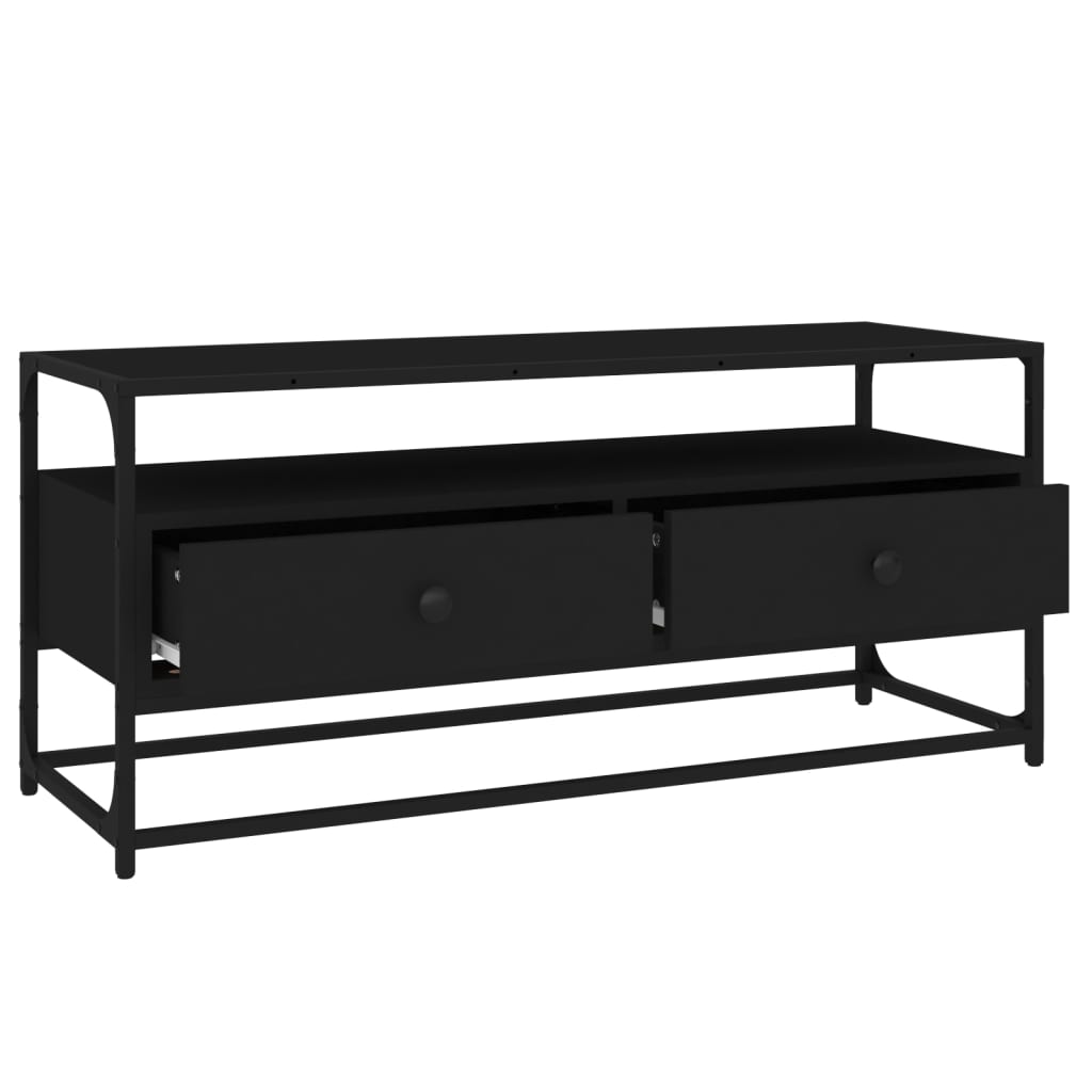 vidaXL Dulap TV, negru, 100x35x45 cm, lemn prelucrat