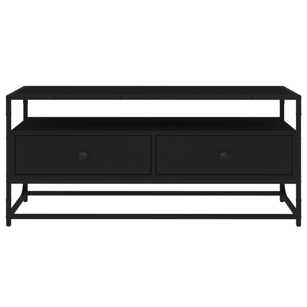 vidaXL Dulap TV, negru, 100x35x45 cm, lemn prelucrat