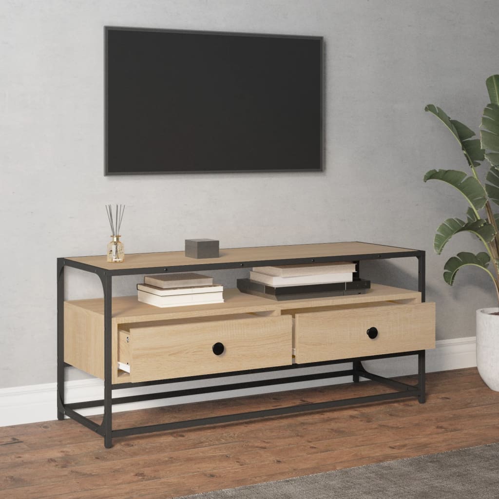 vidaXL Comodă TV, stejar sonoma, 100x35x45 cm, lemn prelucrat vidaXL Comodă TV, stejar sonoma, 100x35x45 cm, lemn prelucrat