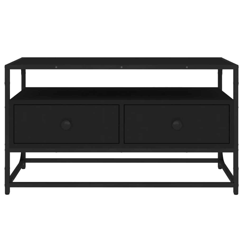 vidaXL Comodă TV, negru, 80x35x45 cm, lemn prelucrat