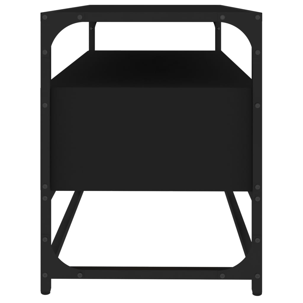 vidaXL Comodă TV, negru, 80x35x45 cm, lemn prelucrat