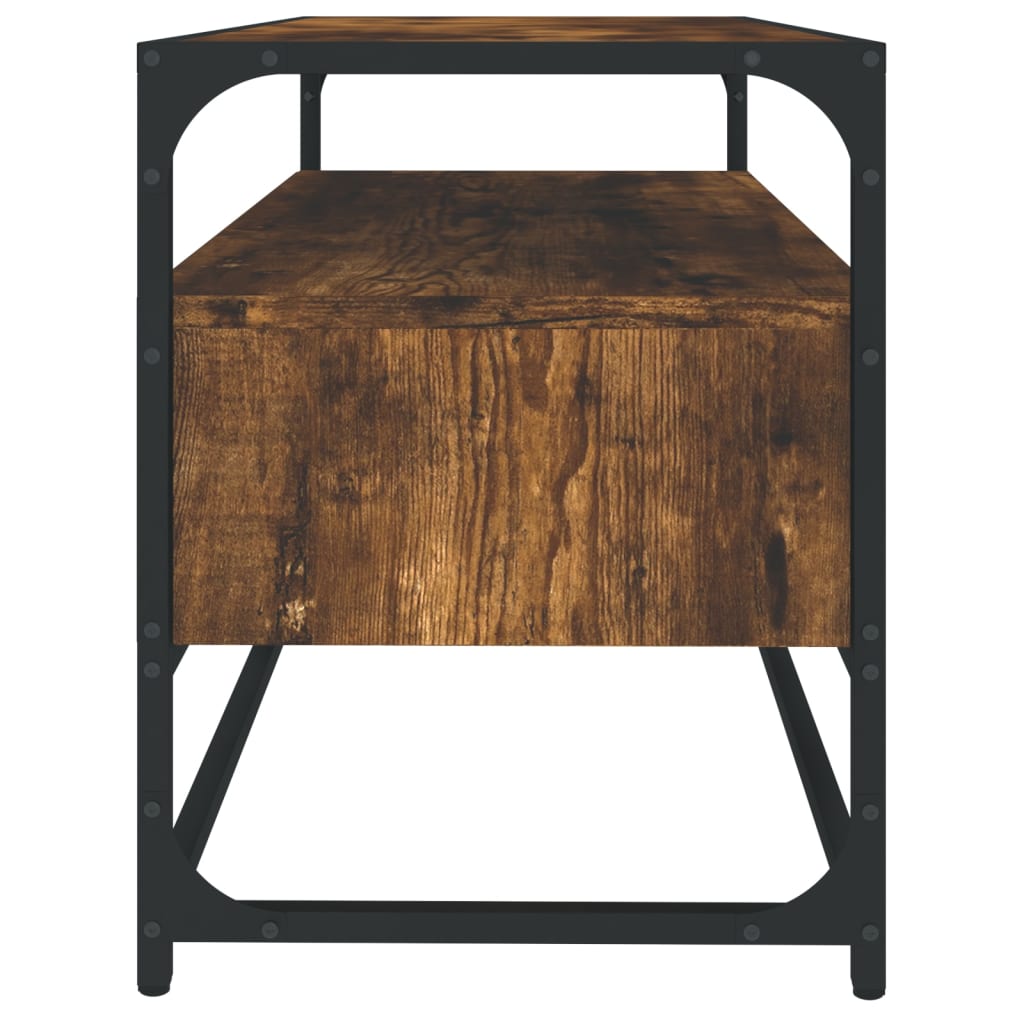 vidaXL Comodă TV, stejar afumat, 80x35x45 cm, lemn prelucrat vidaXL Comodă TV, stejar afumat, 80x35x45 cm, lemn prelucrat