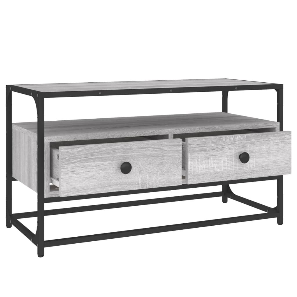 vidaXL Comodă TV, gri sonoma, 80x35x45 cm, lemn prelucrat vidaXL Comodă TV, gri sonoma, 80x35x45 cm, lemn prelucrat