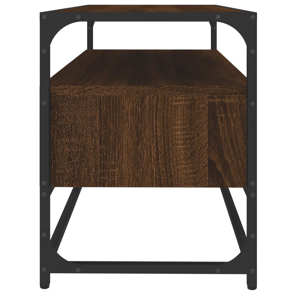 vidaXL Comodă TV, stejar maro, 80x35x45 cm, lemn prelucrat vidaXL Comodă TV, stejar maro, 80x35x45 cm, lemn prelucrat