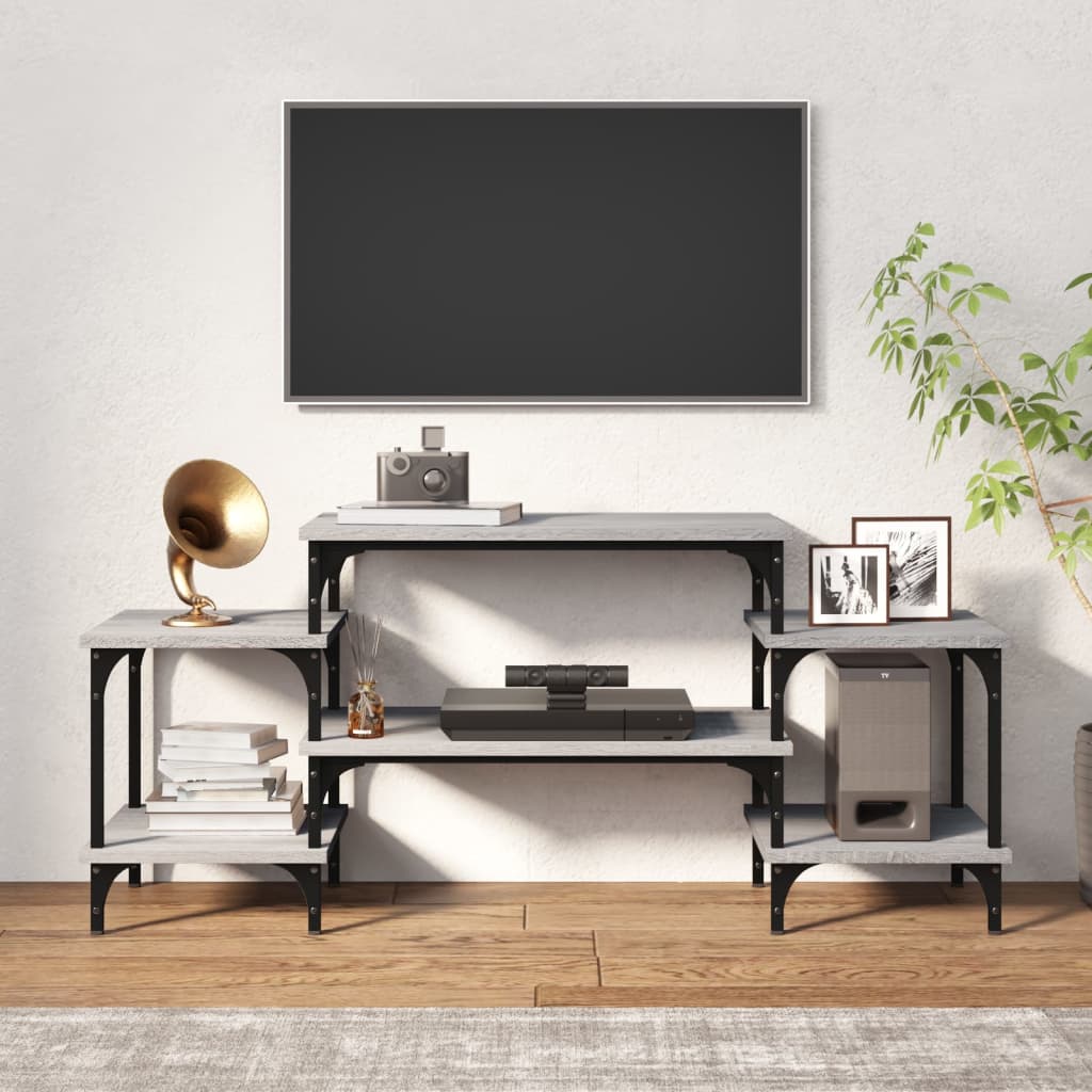 vidaXL Comodă TV, gri sonoma, 117x35x52 cm, lemn prelucrat vidaXL Comodă TV, gri sonoma, 117x35x52 cm, lemn prelucrat