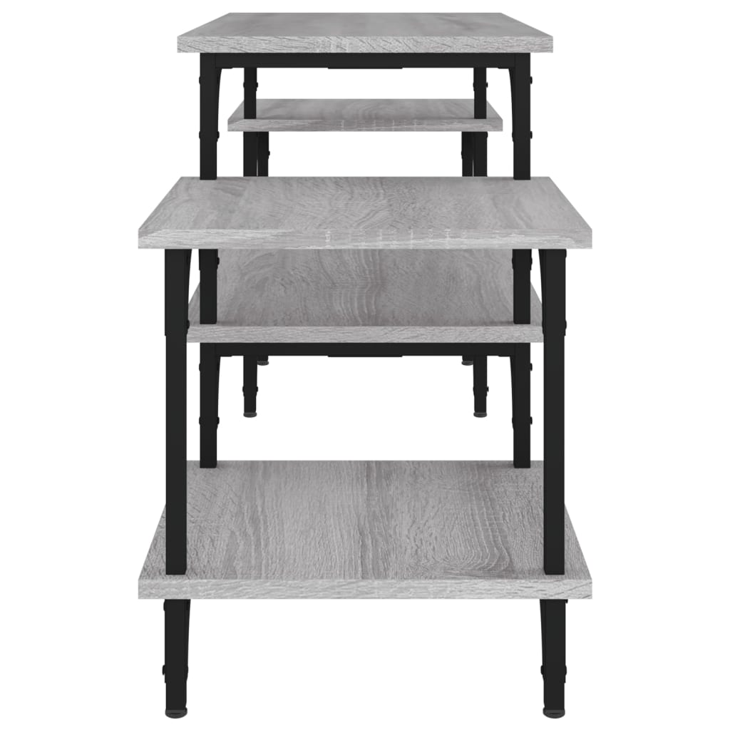 vidaXL Comodă TV, gri sonoma, 117x35x52 cm, lemn prelucrat vidaXL Comodă TV, gri sonoma, 117x35x52 cm, lemn prelucrat