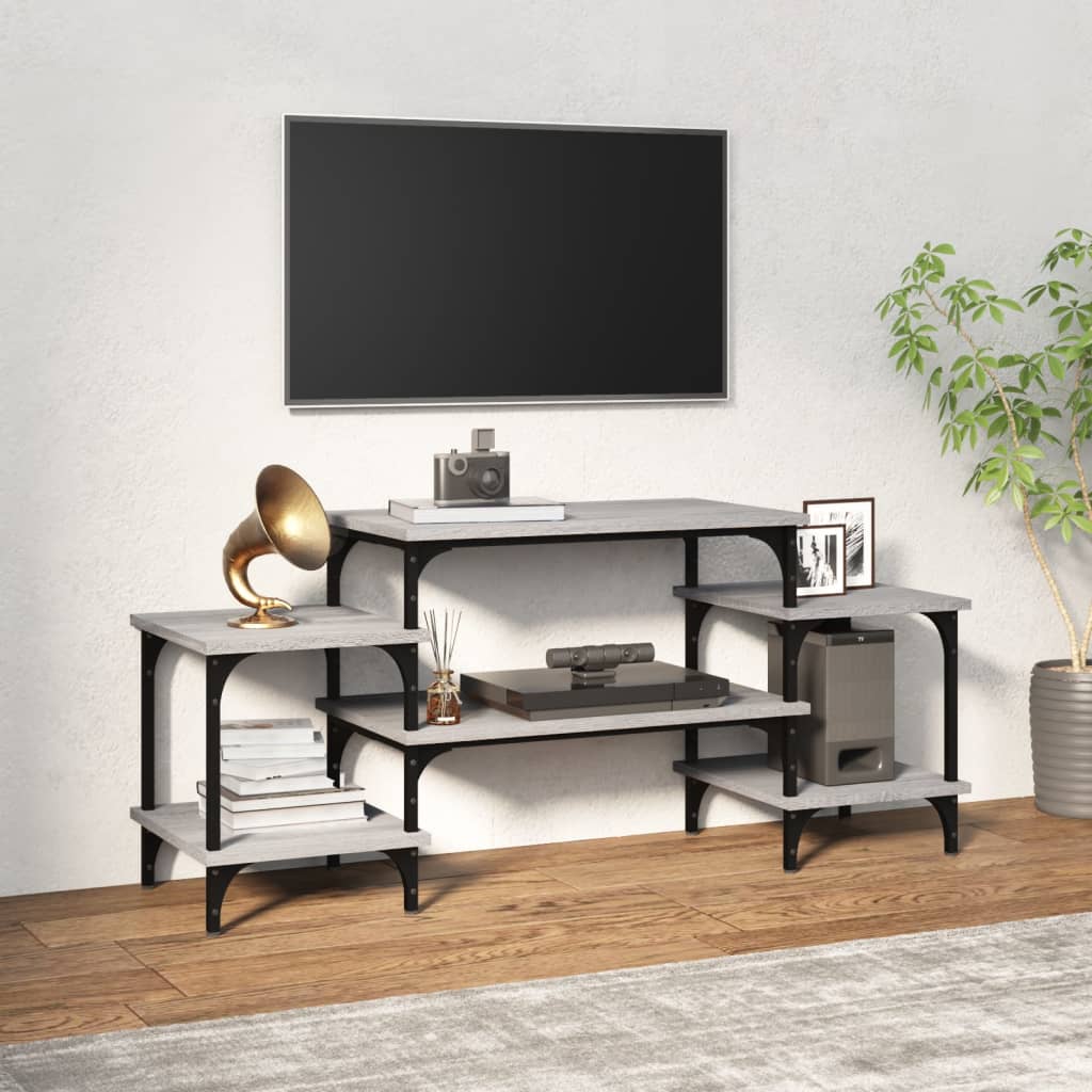 vidaXL Comodă TV, gri sonoma, 117x35x52 cm, lemn prelucrat vidaXL Comodă TV, gri sonoma, 117x35x52 cm, lemn prelucrat