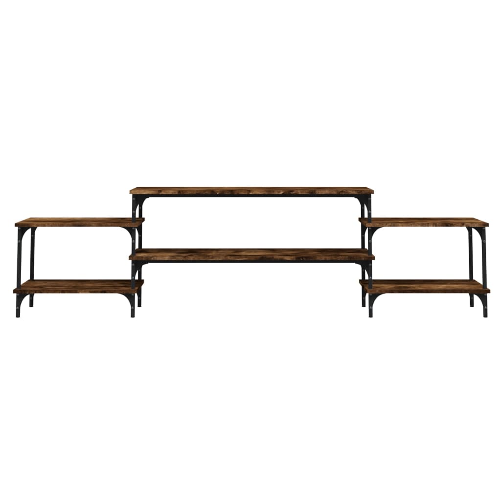 vidaXL Comodă TV, stejar afumat, 197x35x52 cm, lemn prelucrat vidaXL Comodă TV, stejar afumat, 197x35x52 cm, lemn prelucrat