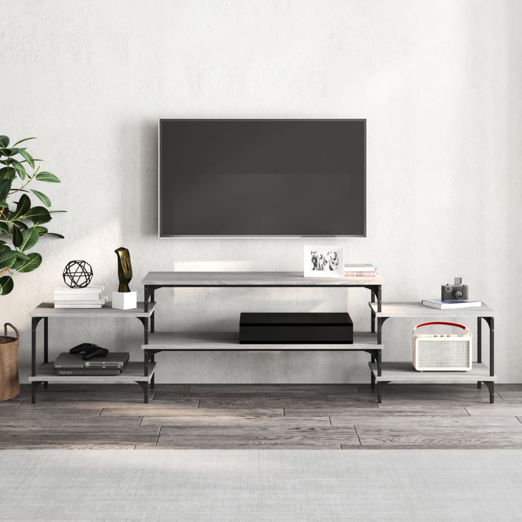 vidaXL Dulap TV, gri sonoma, 197x35x52 cm, lemn prelucrat