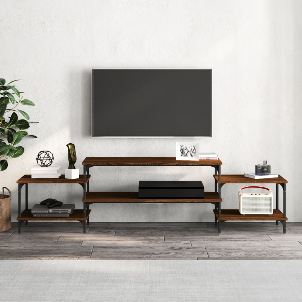 vidaXL Comodă TV, stejar maro, 197x35x52 cm, lemn prelucrat