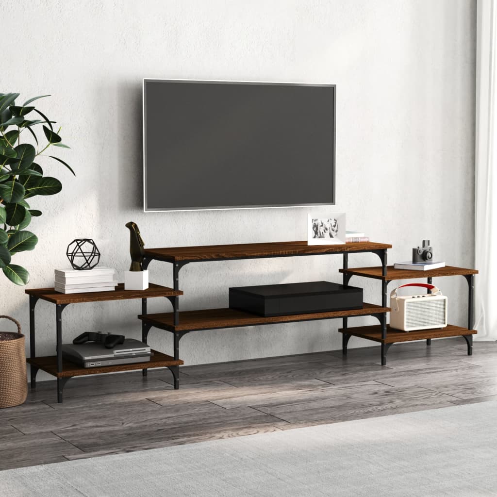 vidaXL Comodă TV, stejar maro, 197x35x52 cm, lemn prelucrat