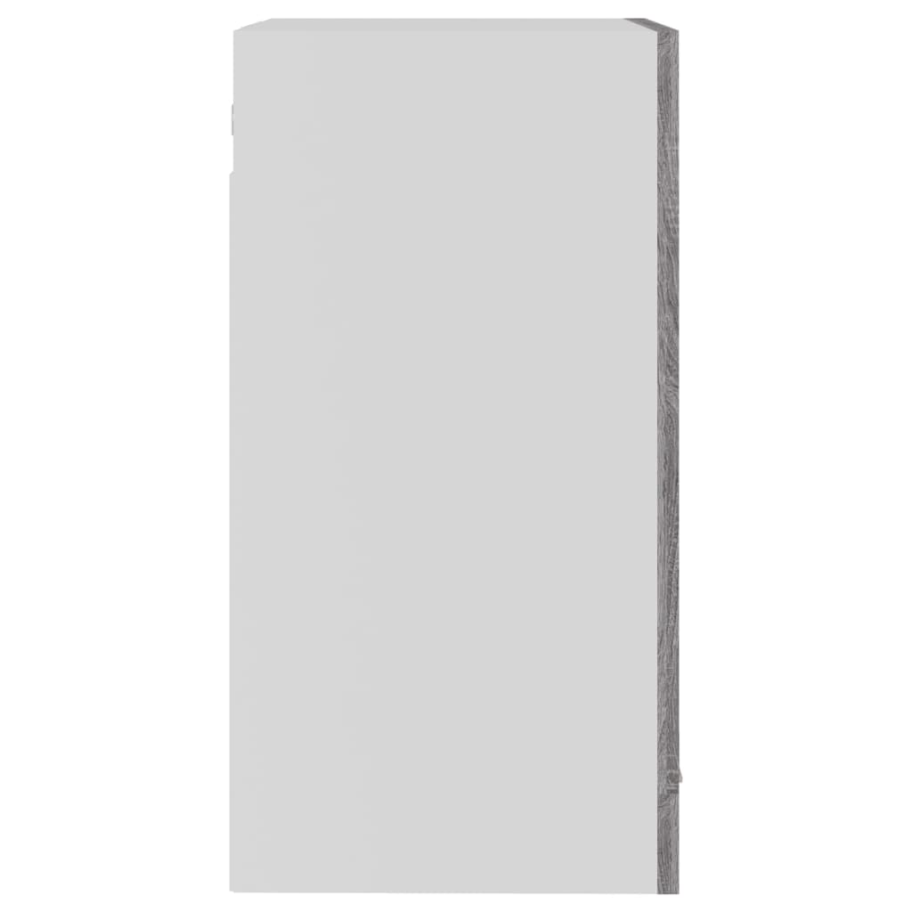 vidaXL Dulap de sticlă suspendat “Lyon” gri sonoma 40x31x60 cm