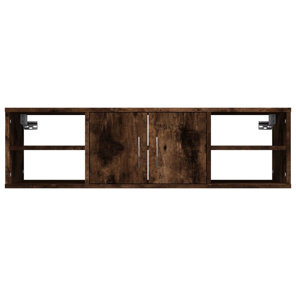 vidaXL Raft de perete, stejar fumuriu, 102x30x29 cm, lemn compozit vidaXL Raft de perete, stejar fumuriu, 102x30x29 cm, lemn compozit