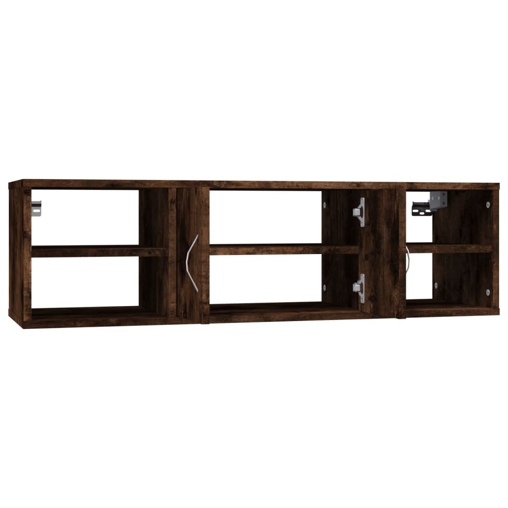 vidaXL Raft de perete, stejar fumuriu, 102x30x29 cm, lemn compozit vidaXL Raft de perete, stejar fumuriu, 102x30x29 cm, lemn compozit