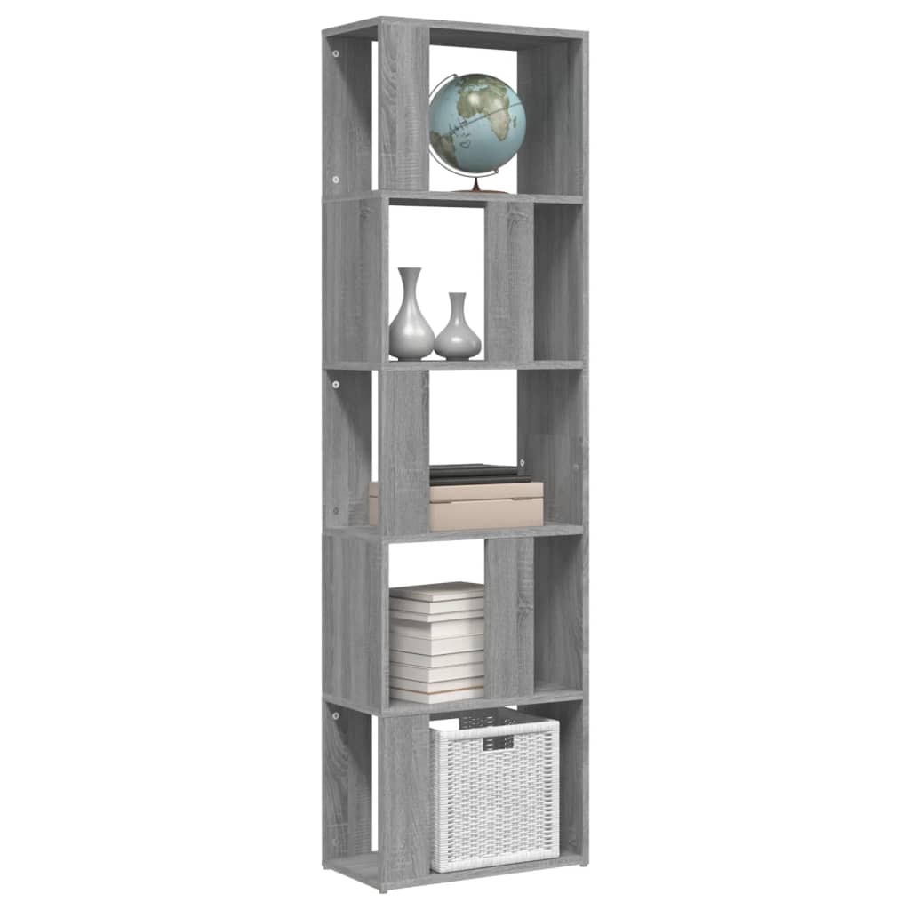 vidaXL Bibliotecă, gri sonoma, 45x24x160 cm, lemn compozit vidaXL Bibliotecă, gri sonoma, 45x24x160 cm, lemn compozit