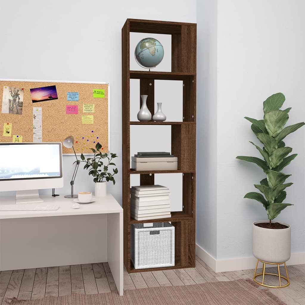 vidaXL Bibliotecă, stejar maro, 45x24x160 cm, lemn compozit vidaXL Bibliotecă, stejar maro, 45x24x160 cm, lemn compozit