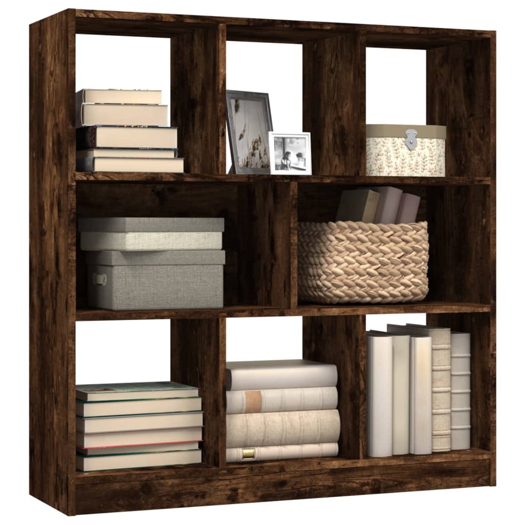 vidaXL Bibliotecă, stejar fumuriu, 97,5x29,5x100 cm, lemn prelucrat