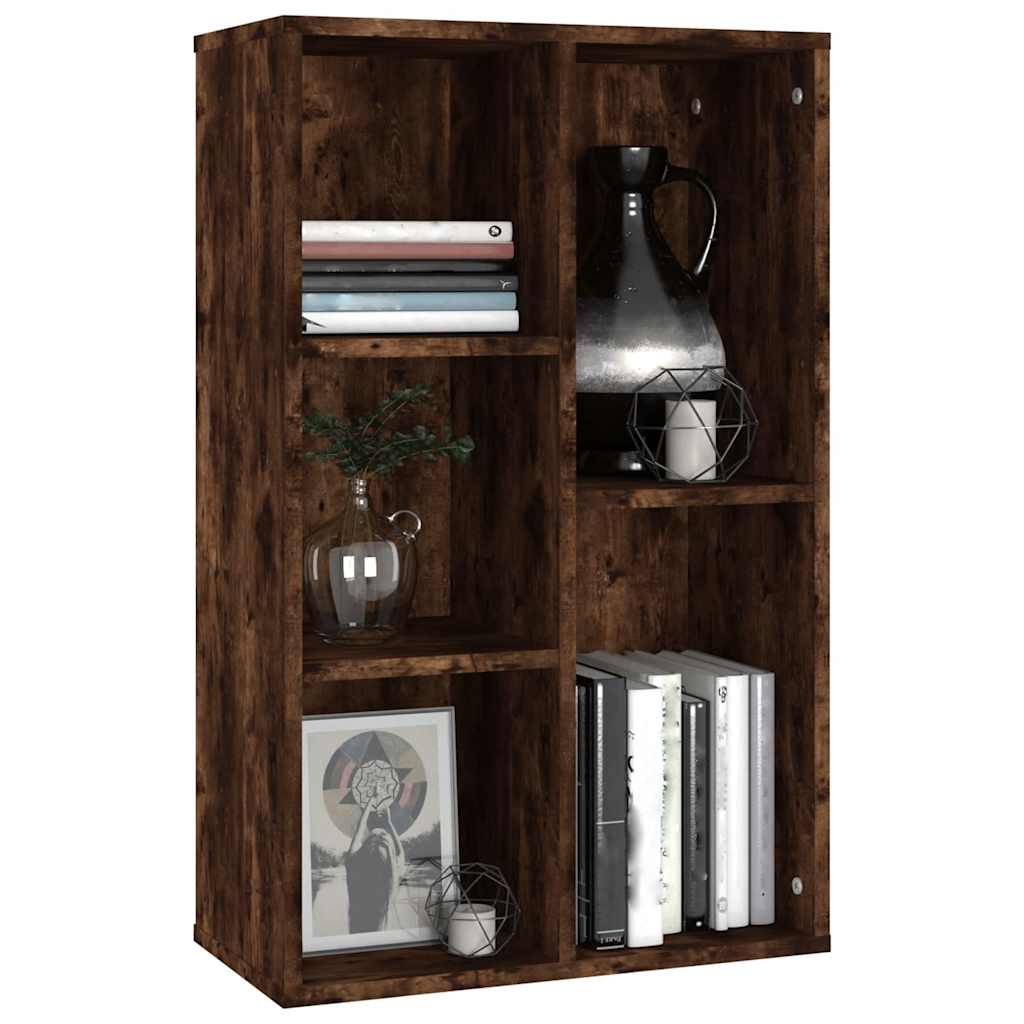 vidaXL Bibliotecă/servantă, stejar afumat, 50x25x80 cm, lemn prelucrat vidaXL Bibliotecă/servantă, stejar afumat, 50x25x80 cm, lemn prelucrat