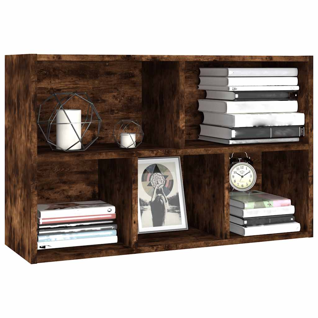 vidaXL Bibliotecă/servantă, stejar afumat, 50x25x80 cm, lemn prelucrat vidaXL Bibliotecă/servantă, stejar afumat, 50x25x80 cm, lemn prelucrat